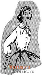 Женская блузка с нагрудной вытачкой от плеча (основа)