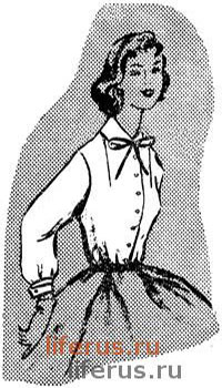 Женская блузка с нагрудной вытачкой от плеча (основа)
