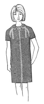 Платье с коротким рукавом реглан